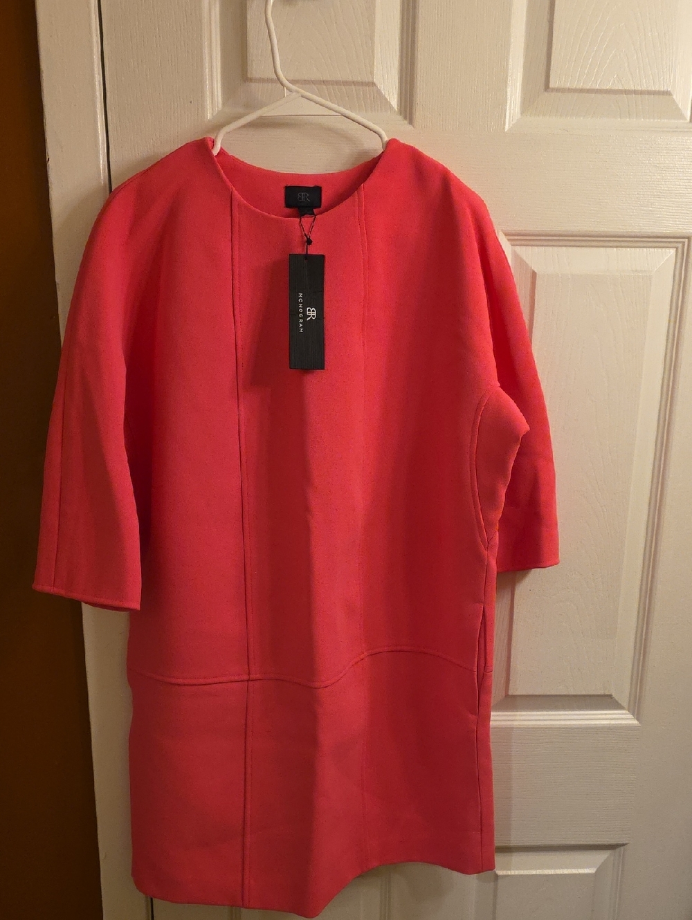 Banana Republic Coral-Pink Midi Shift Dress